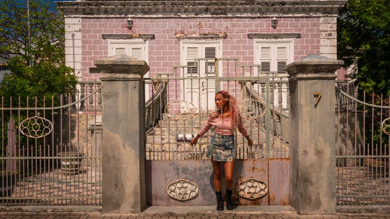 Pink Crumbling Wall - Image 1